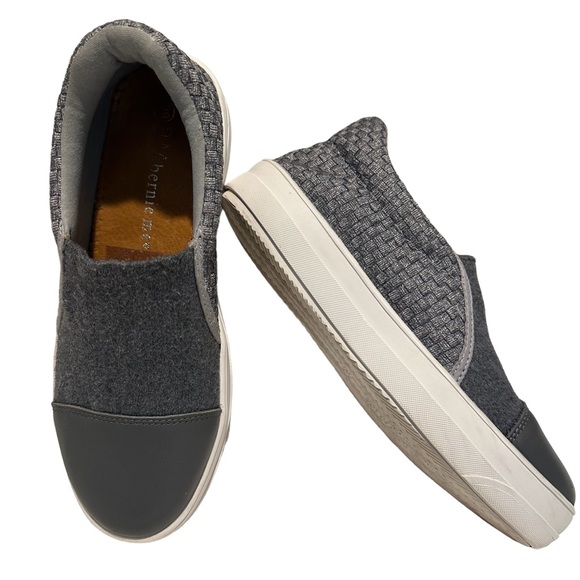 Bernie Mev Fabric and Leather Gray Slip-on Sneaker Sz 39/8-8.5 US - Picture 3 of 8